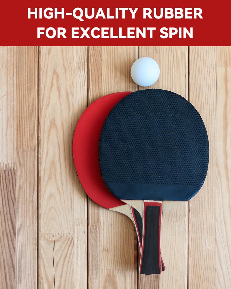 Set Ping-Pong Complet - 2 Raquettes + 3 Balles 3 Étoiles + Sac - Pour Débutants Et Experts