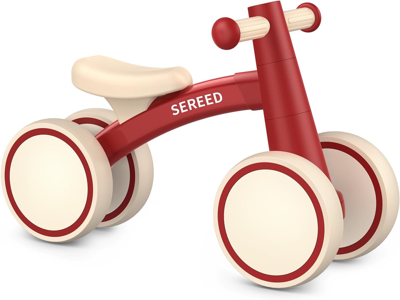 Baby Balance Bike for 1 Year Old Boys Girls 12-24 Month Toddler Balance Bike, 4 Wheels Toddler First Bike, First Birthday Gifts