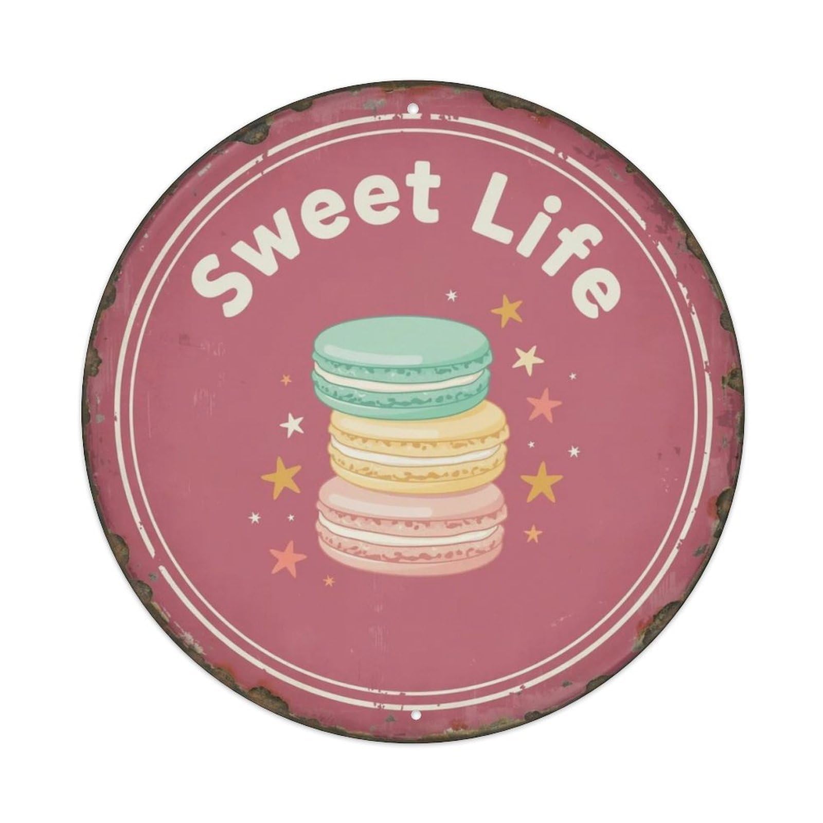 Sweet Life Pastel Metal Tin Sign Plaque