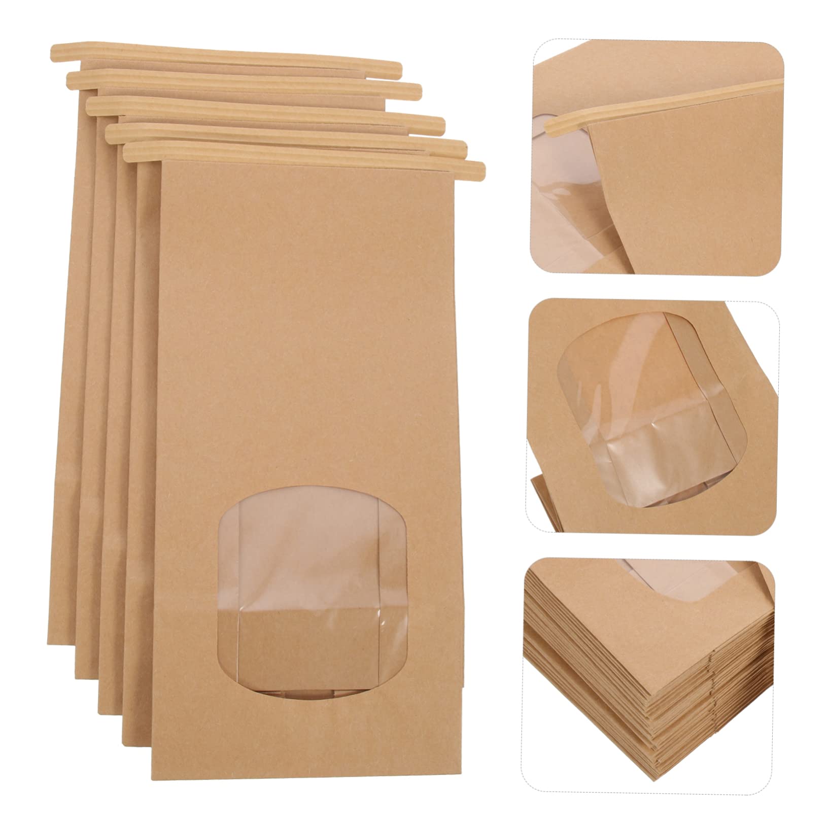 Kekstüten aus Kraftpapier 100 Stück 8oz für Snacks | Süßwaren und Trockenfrucht Mischungen, für Zuhause und Kleine Betriebe, Fettabweisend
