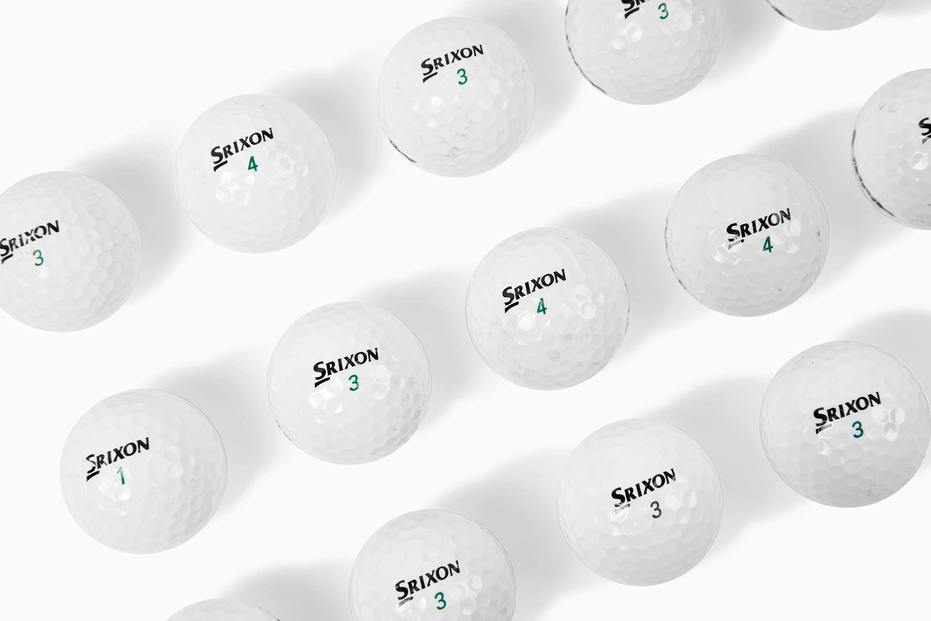 Clean Green Golf Balls Recycelte und gebrauchte Golfbälle für Srixon Soft Feel Golfbälle – inklusive Netztasche und gebrauchten Srixon-Golfbällen (48)