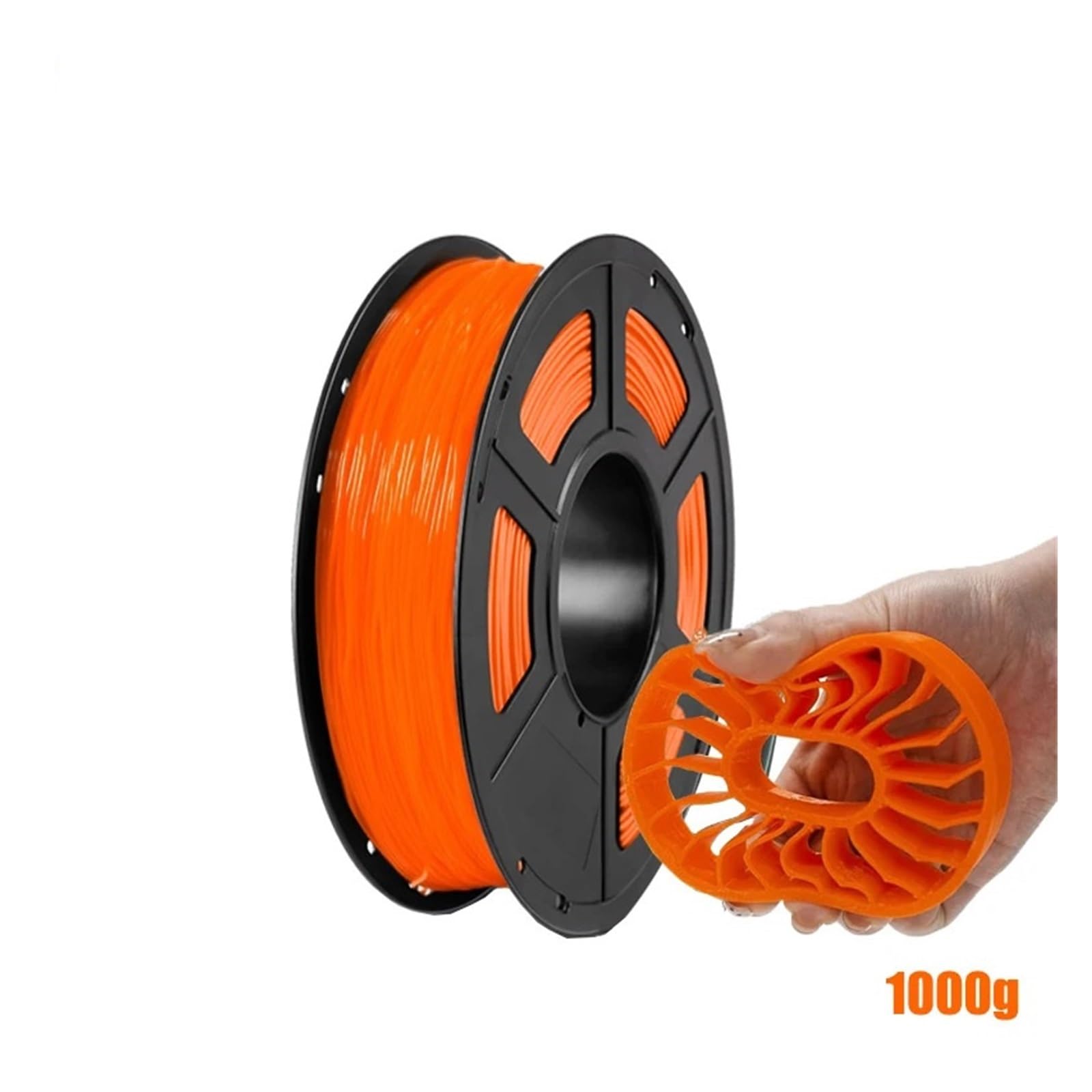 95A TPU-Filament, flexibles orangefarbenes Druckmaterial, 1,75 mm, kg | Weiche, elastische Textur, Maßgenauigkeit auf +/-0,03 mm kontrolliert