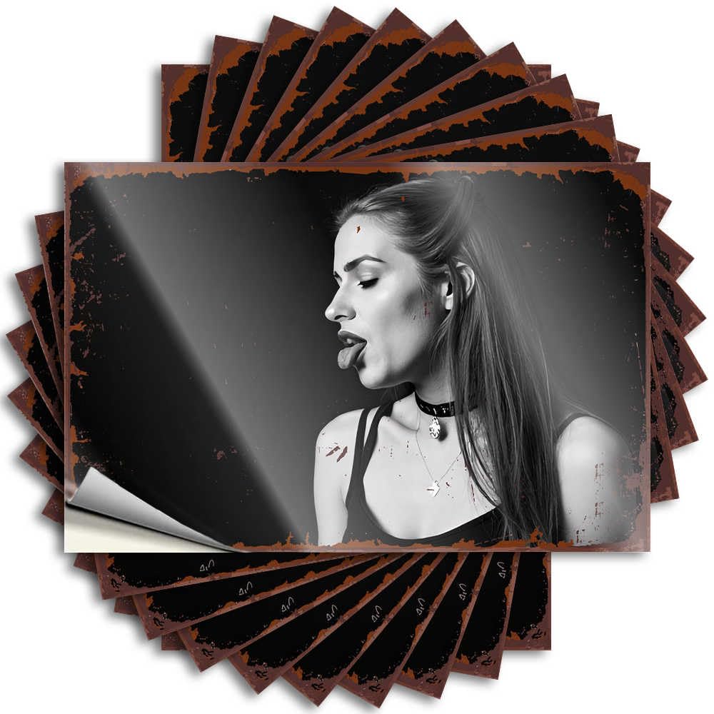 Sticker Fall Decor | Snarky Water Bold and Beautiful: A Stylish Portrait with Edgy Accessories for Free(6X9CM)