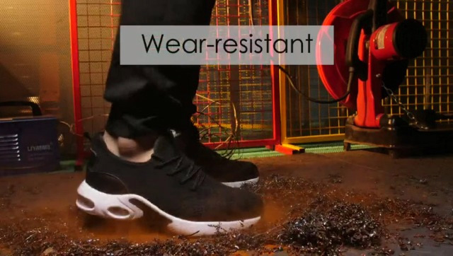 Scarpe Antinfortunistiche Uomo E Donna, Leggere E Traspiranti Con Punta In Acciaio, Ammortizzate Per Il Lavoro - Nero 823, Taglia 43 EU - 4