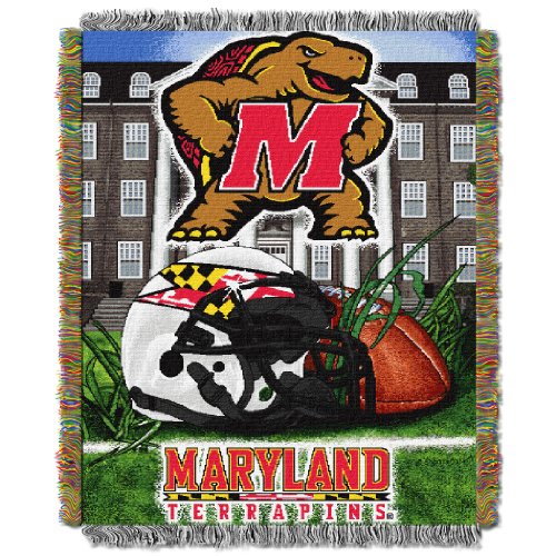 Northwest NCAA Maryland Terrapins Unisex-Adult Woven Tapestry Throw Blanket, 48" x 60", Home Field Advantage