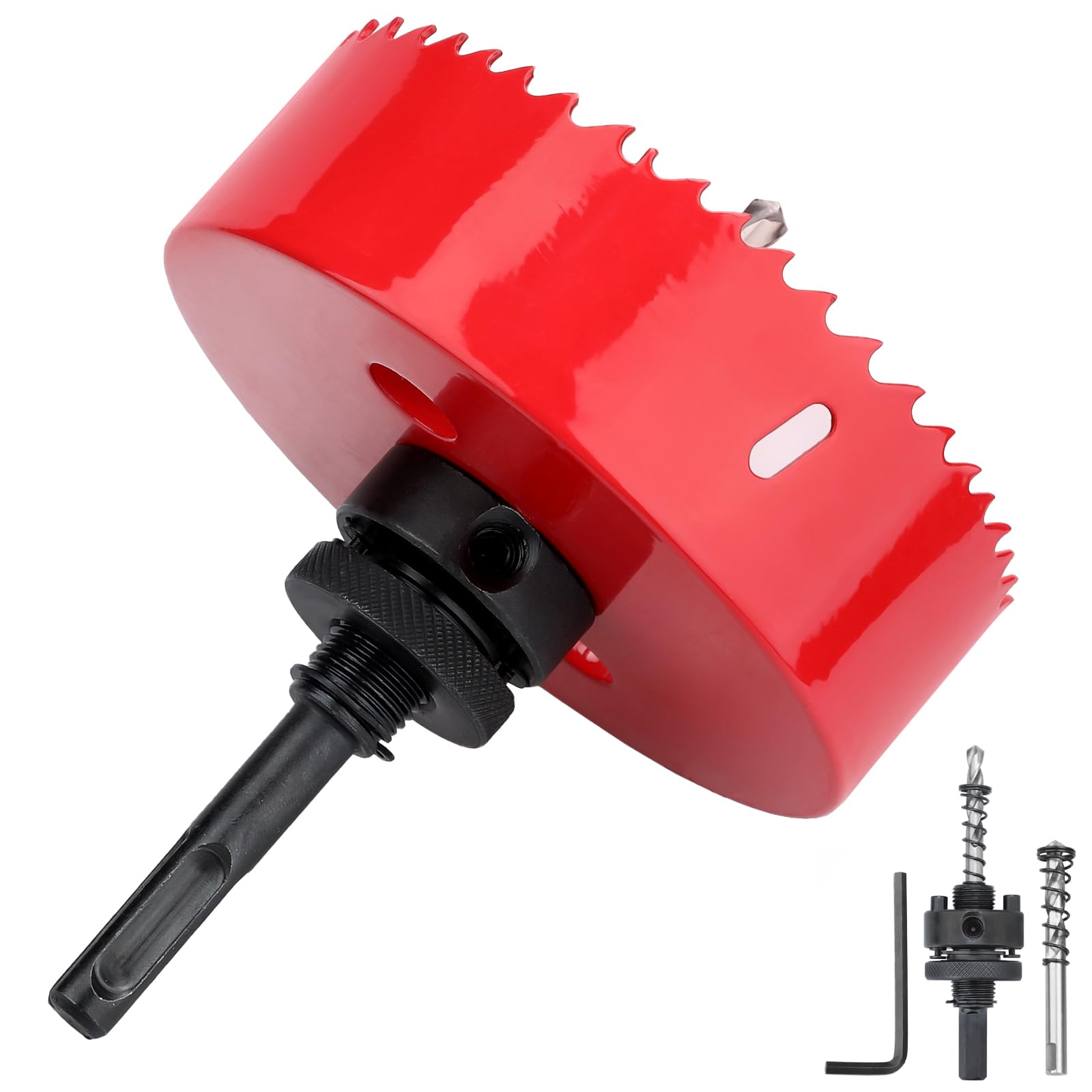 hsawbit 150mm Hole Saw with SDS Plus Shank, 150mm Hole Cutter HSS BI-Metal