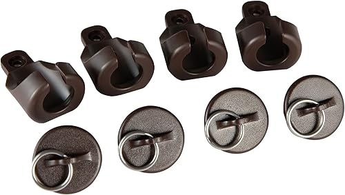 Miniatura 5 de NC QSCL001 - Kit de piezas de repuesto universales y tapa de extremo con anillo para persianas enrollables exteriores e interiores (marrón, kit