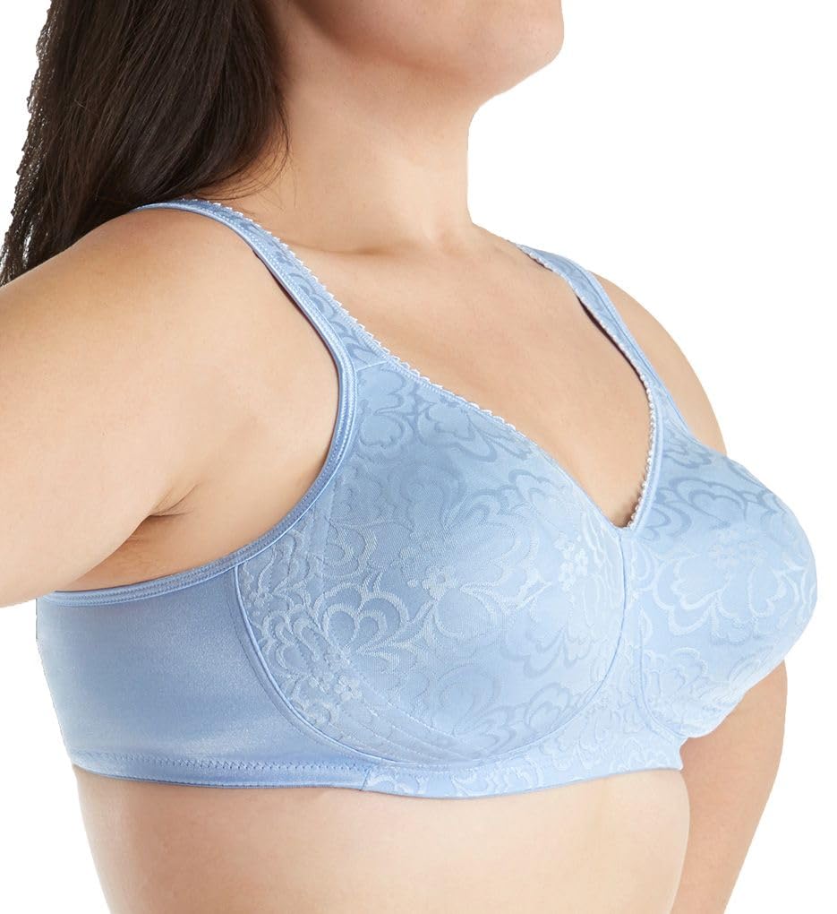 Playtex 18-Hour Ultimate Lift Wireless Bra, Wirefree Bra with Support, Full-Coverage Wireless Bra for Everyday Comfort, Zen Blue, 42C