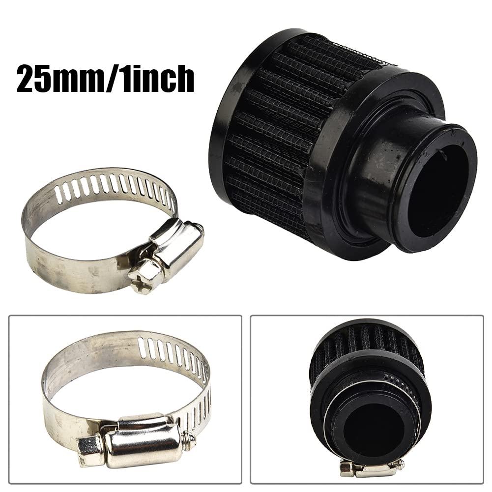 2 Stück 25 Mm Mini Luftfilter – Für Motorrad, Scooter, Auto (Ventilationsfilter)
