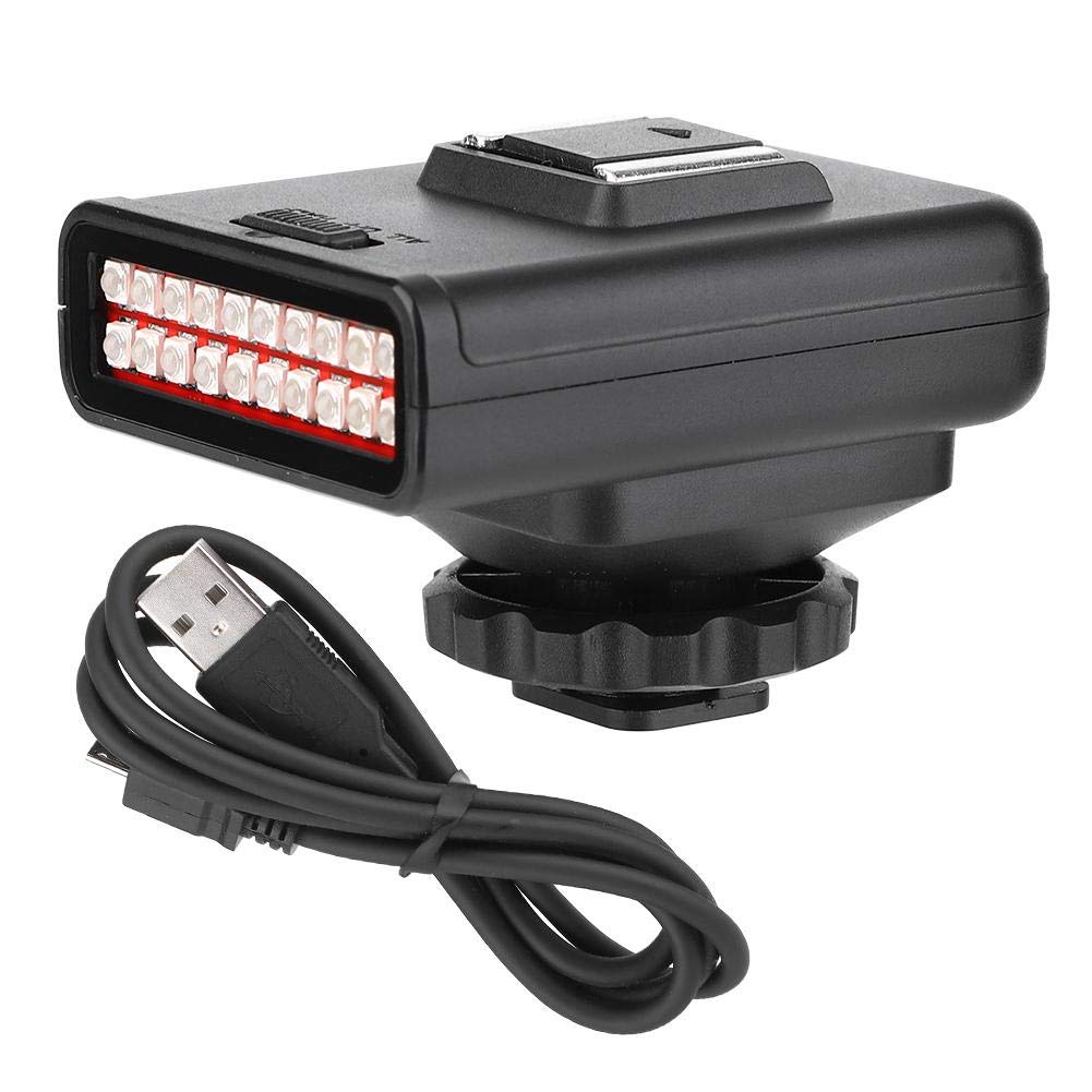 Kamera-Infrarot-Nachtsicht, tragbare LN-3 IR-Nacht-LED-Licht 20PCS Lampen, USB wiederaufladbare einstellbare Illuminator Ersatz, für Indoor Outdoor Fotografie Beleuchtung Zubehör