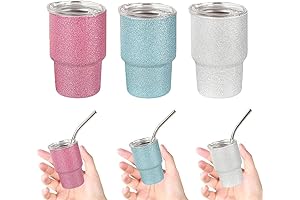 Mini Tumbler Shot Glass With Straw for Espresso Coffee Spirits