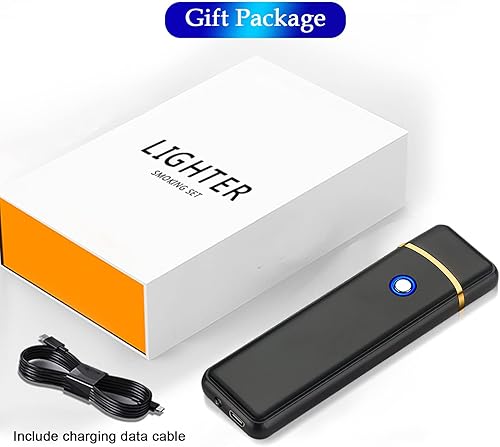Miniatura 7 de Encendedor electrónico, encendedor inteligente recargable por USB, encendedor eléctrico fresco, portátil, de doble cara, resistente al viento, sin