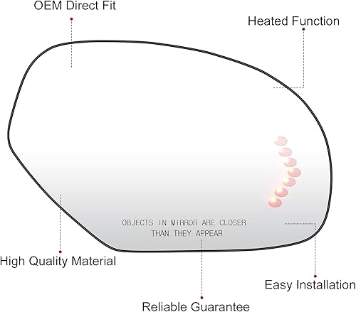 Miniatura 9 de Espejo retrovisor lateral izquierdo del conductor para Cadillac Escalade 2007-2014Chevy Silverado 2500HD 3500HDSuburban 1500TahoeGMC Yukon, Chevy