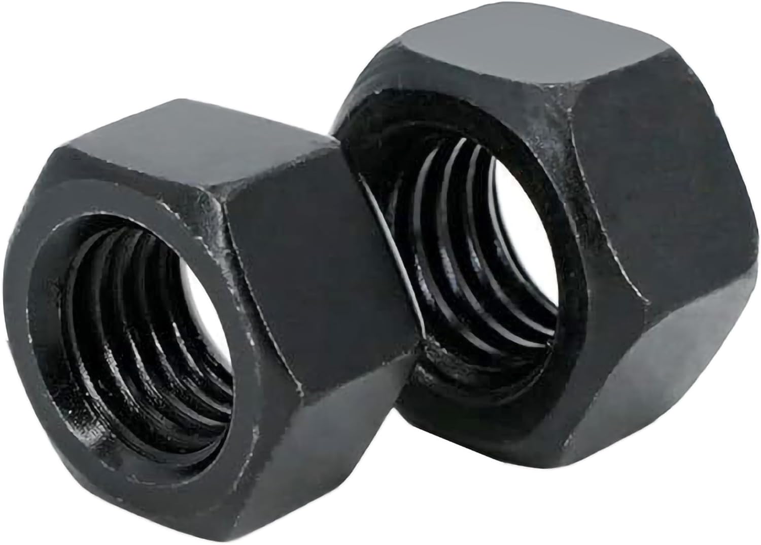 FixtureDisplays® 25PK M10 Hex Nuts for M10 Screw Bolts, Titanium Steel Thread Hexagon Nut, Black 15709-nut-25PK-1D