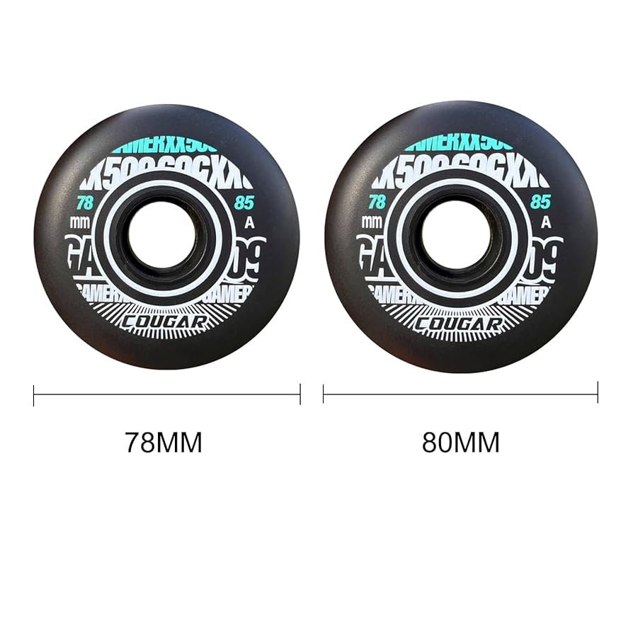 JCCHT Inline Skate Wheels Outdoor Indoor Roller Skate Wheels 90A Roller Hockey Replacement Wheels 72mm 76mm 80mm,Blue,76mm