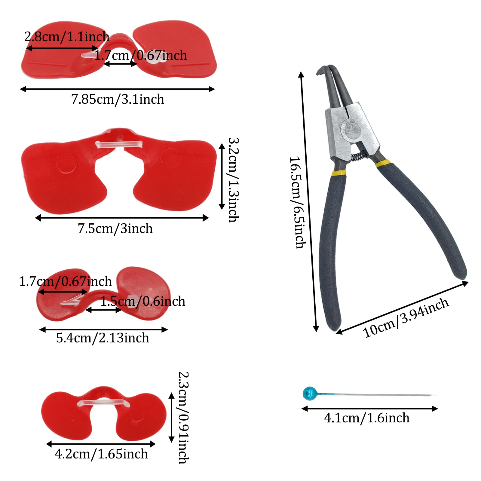 GOLU 100-Pack Chicken Eye Glasses – Reusable Pinless Blinders For Chickens, Pheasants & Poultry, Red