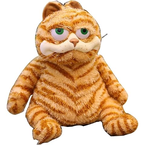 Fat Orange Cat Plush Fat Kitten Stuffed Animals Toy,11.8'' Lifelike Yellow Tabby Cat Realistic Kitty Toy for Boys and Girls Children Xmas Birthday Gift Cover
