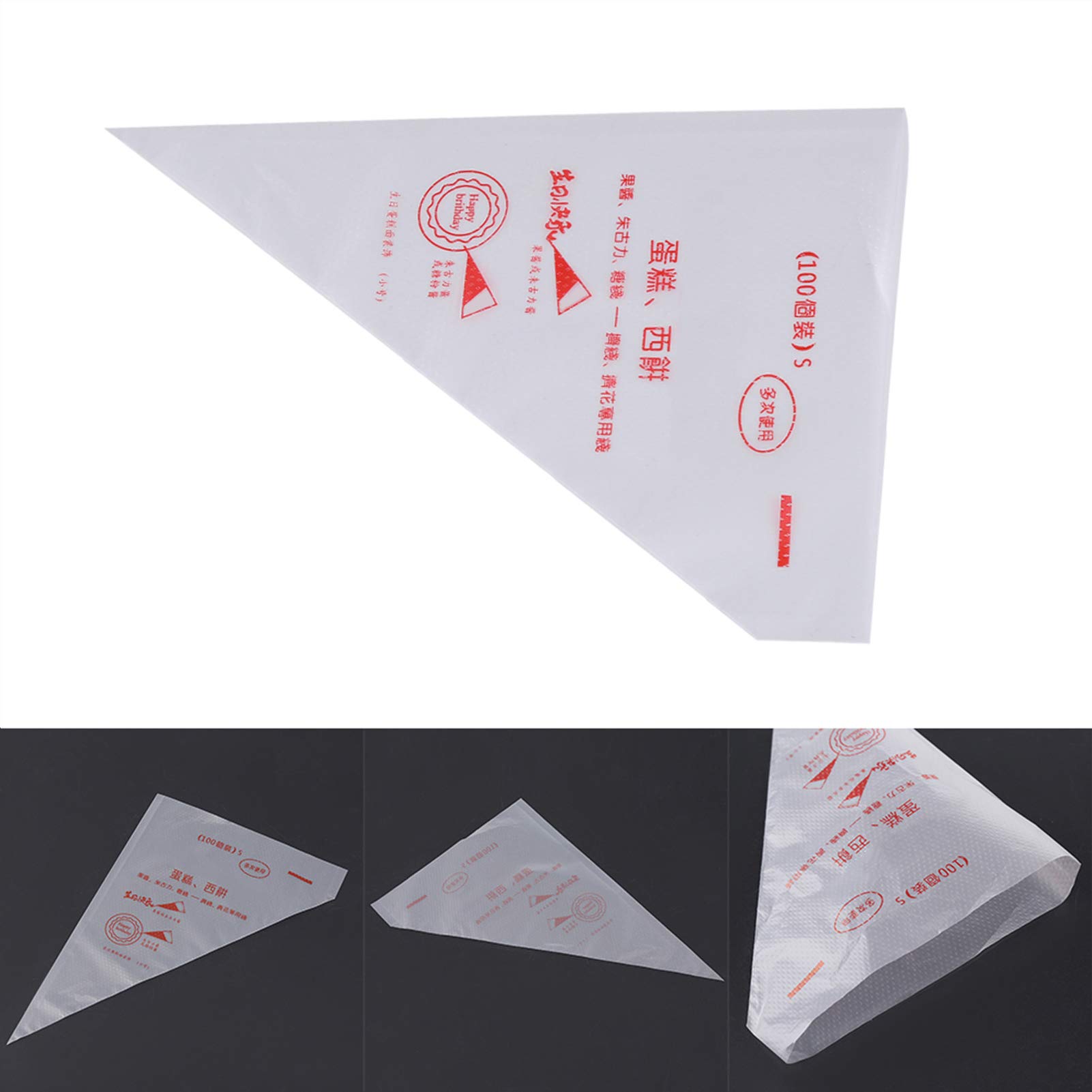 Torebka do Wyciskania Torebka do Lukrowania, 100 szt. Plastikowe Woreczki do Lukrowania Spożywczego Torebki do Dekorowania Ciast masą cukrową Torba Narzędziowa (mały rozmiar)