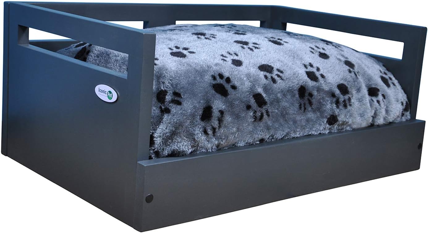 Cama Para Perros Y Mascotas, Cama Acolchada Para Perros, Cama Para Perros, Cama Para Mascotas, Sofá Para Perros, Grafito, XXL – 106 X 80 Cm