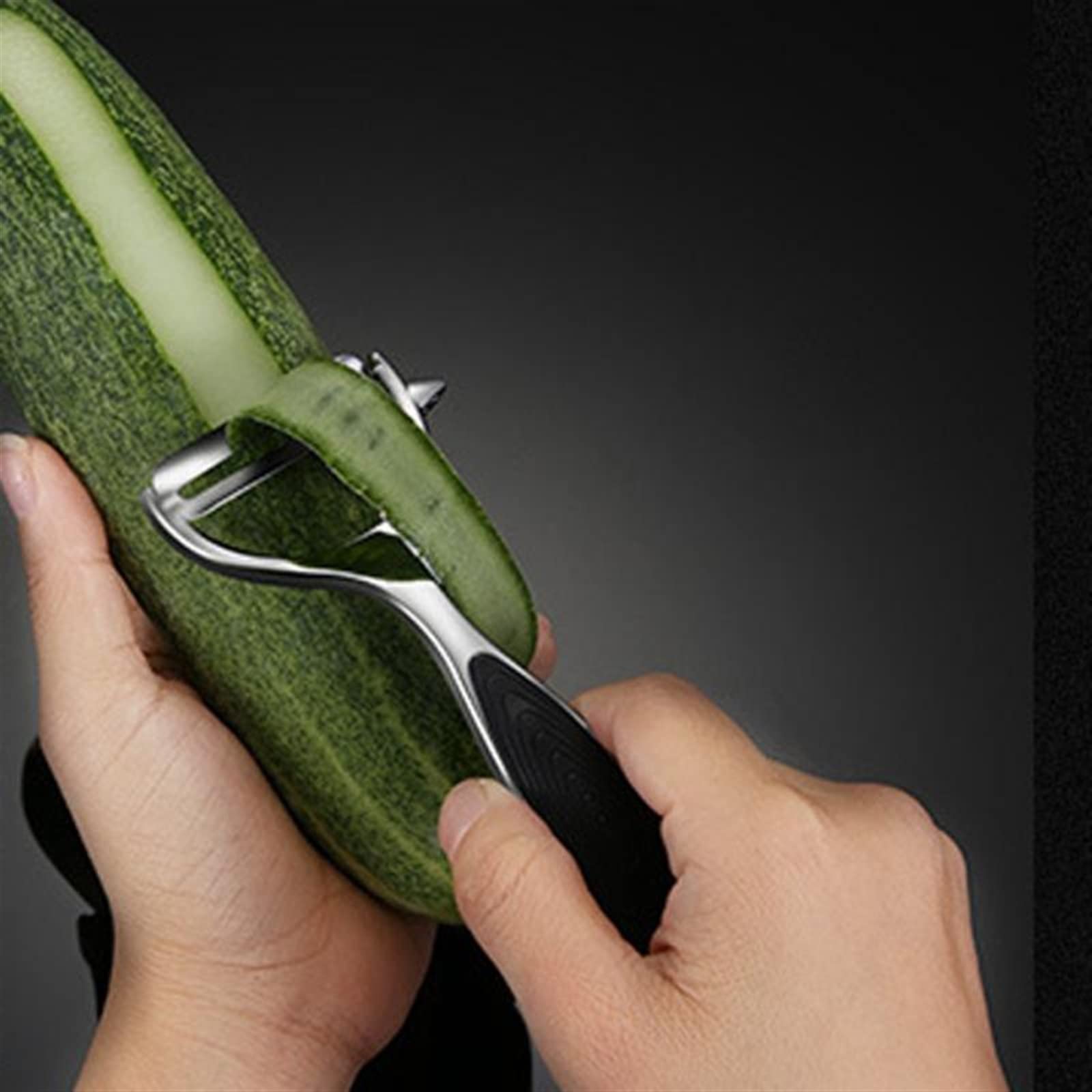 Pelador de verduras de acero inoxidable, herramienta multifuncional, accesorios de cocina (01)