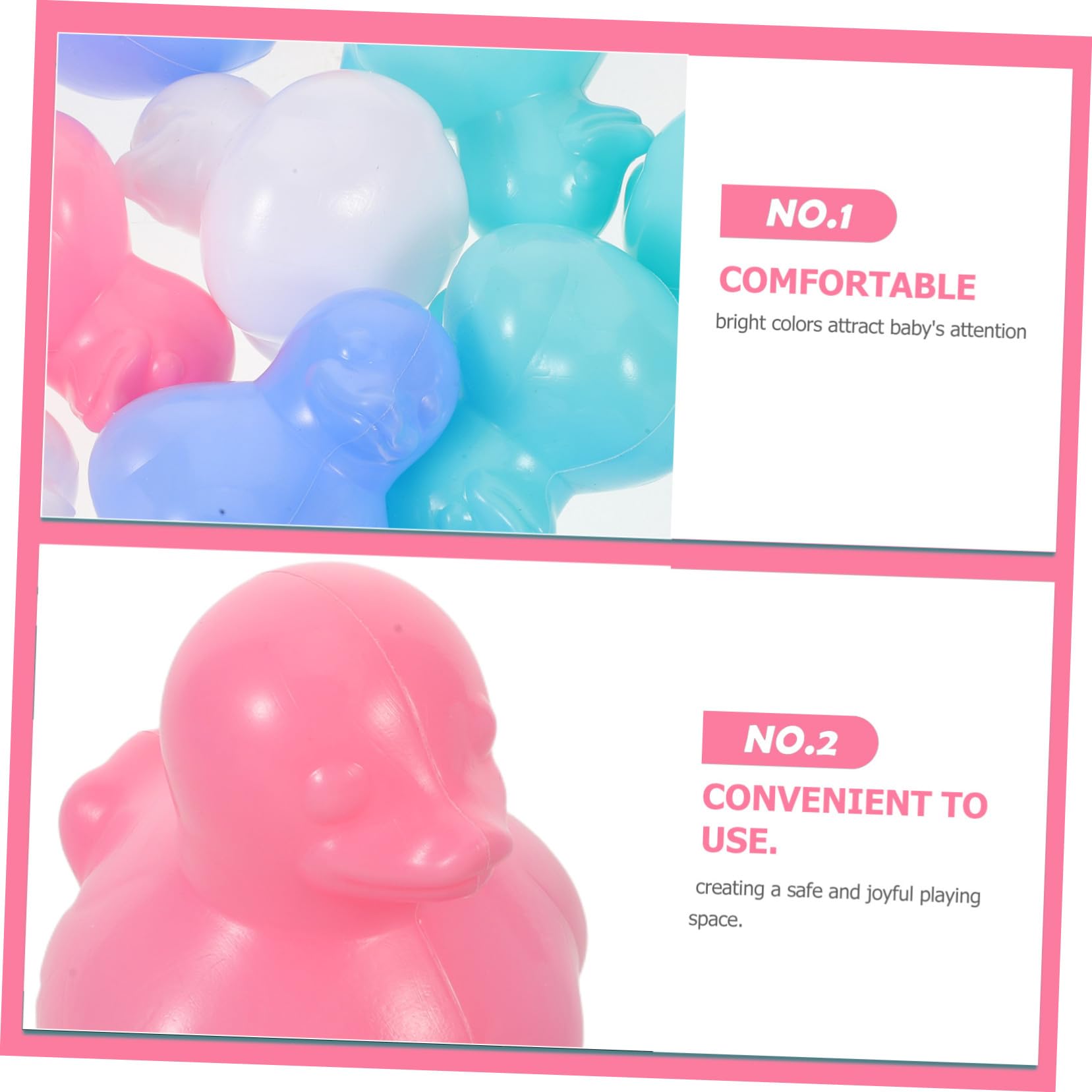64pezzi Giocattolo Galleggiante Forma Anatra Palline Plastica Colorata per Ragazzo Ragazza Ragazza Vasca Bagno Spiaggia o Sala Gioco