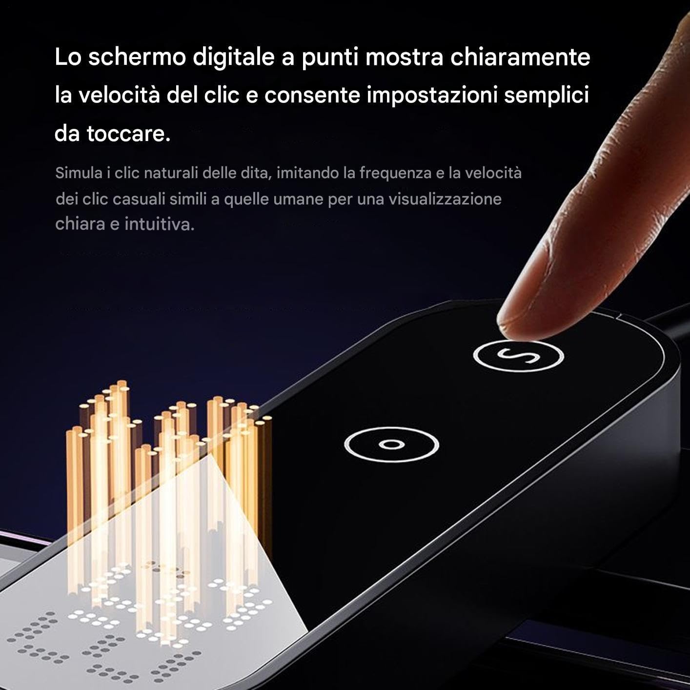 Clicker automatico - Schermata del telefono Tapper | SCREEN AUTO CUCCESSI DI AUTO | Fast Click Simulation Finger | Velocità del simulatore regolabile TAPPERI CHIECH FISICO TAPPERI PER I VIGLI GIOCHI L