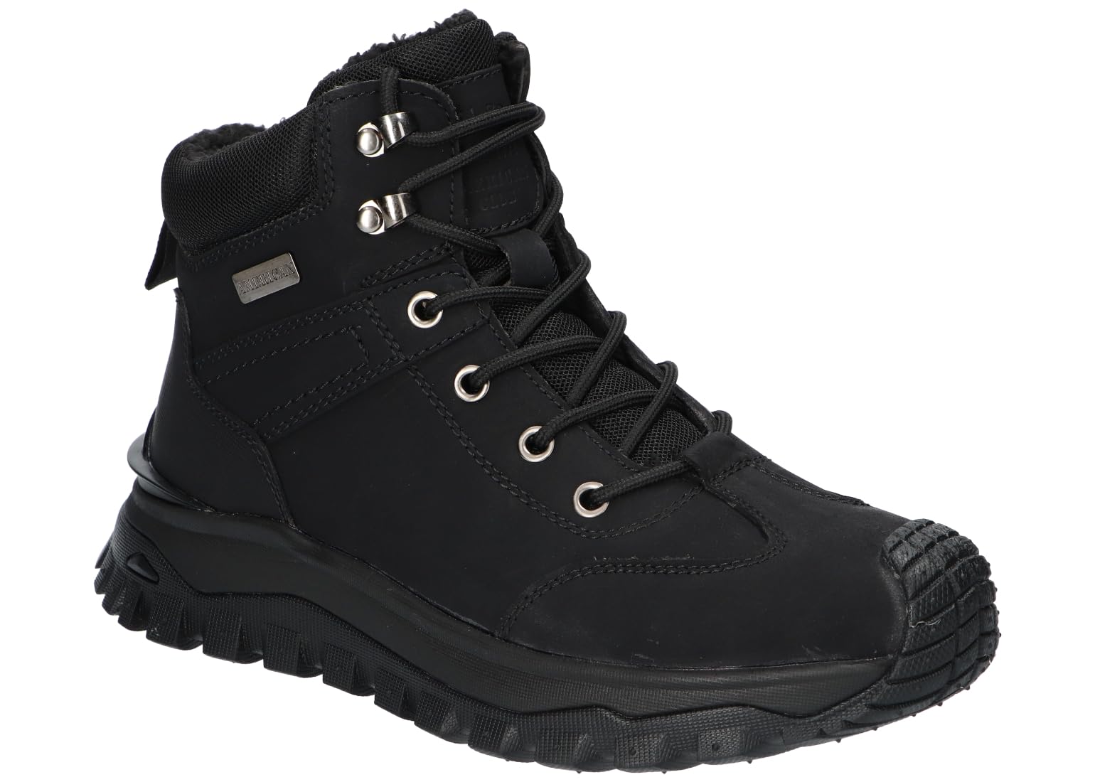 CY158 OCIEPLANE TREKKINGI TRAPERY BUTY ZIMOWE SKÓRZANE BK 37