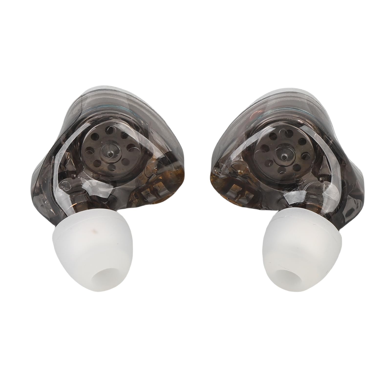 IEM Auricolari Monitor Auricolari Cablati Diaframma Biologico da 10 Mm Suono Stereo HiFi Cavo Placcato Argento Staccabile con Spina Placcata Oro da 3,5 Mm per Musicisti (SILVER)