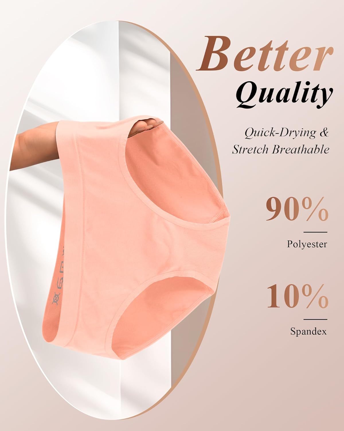 CULAYII Womens Underwear Seamless Hipster Panties Wicking Underwear Soft Stretch Breathable Ladies Low Waisted Underwear - Image 5