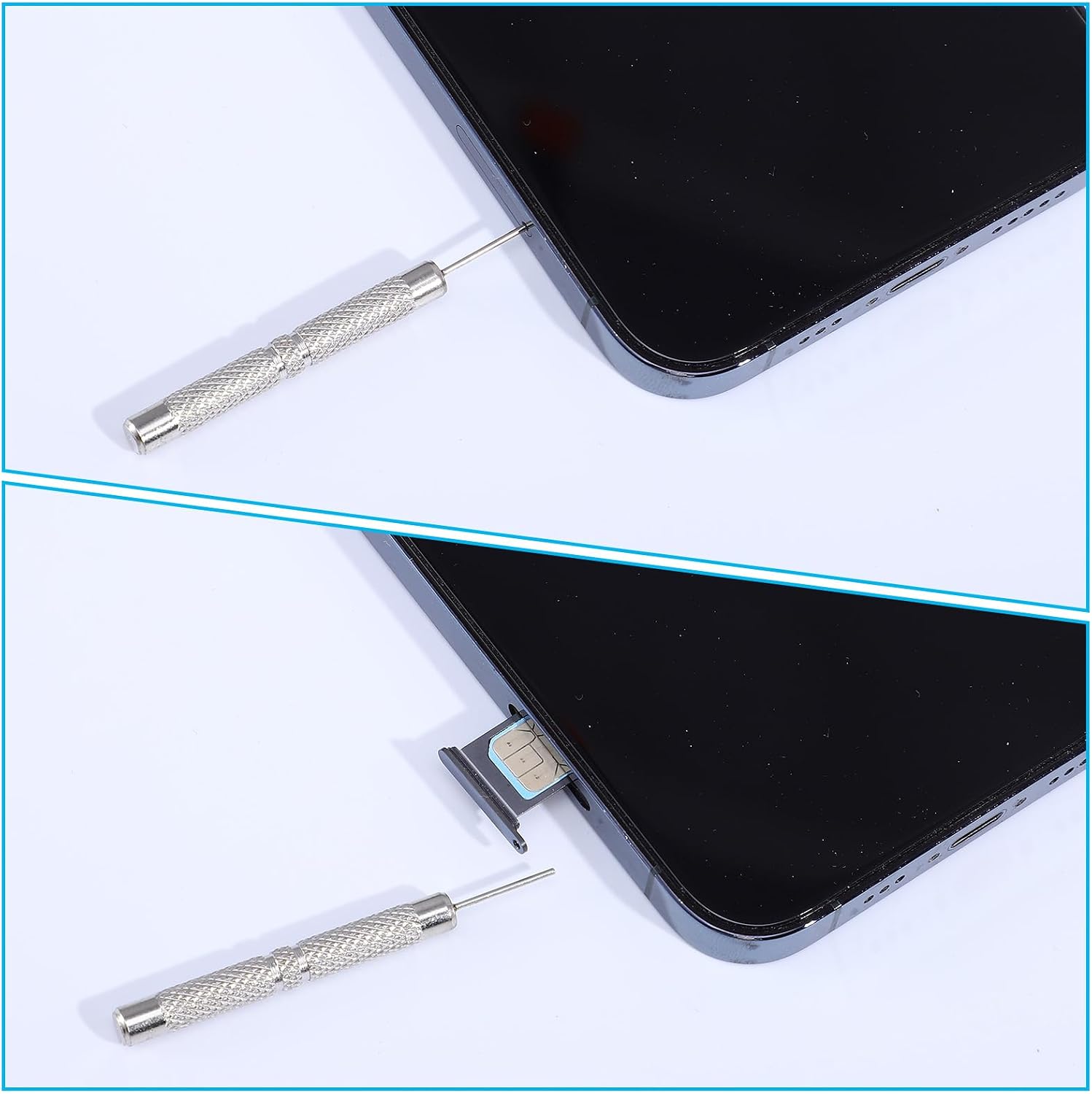 20 Pcs SIM Card Removal Pin Phone Tray Opener Pin SIM Card Tray Removal Tool Smooth and Burr-Free for Most Cell Phones, Tablets and Other Mobile Devices