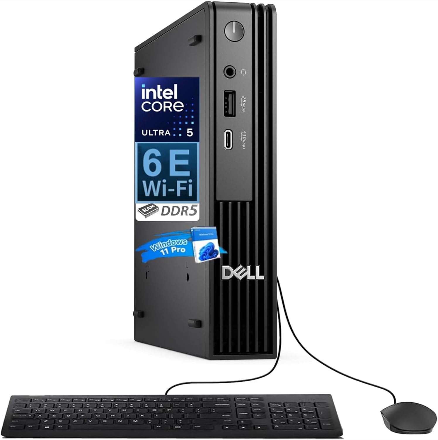 Dell Pro Micro Business Desktop Computer, 16GB DDR5 RAM, 512GB SSD