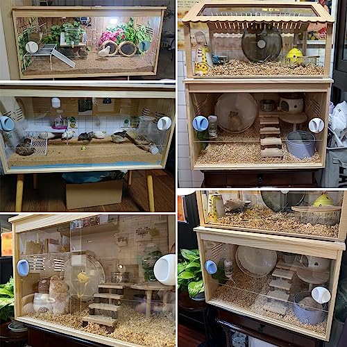 Kleintierkäfig und Futterbox, einfache Montage und Reinigung, ideal für Kaninchen, Meerschweinchen, Hühner