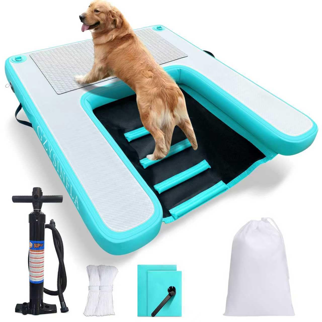 GZYSINFLA Inflatable Large Dog Water Ramp