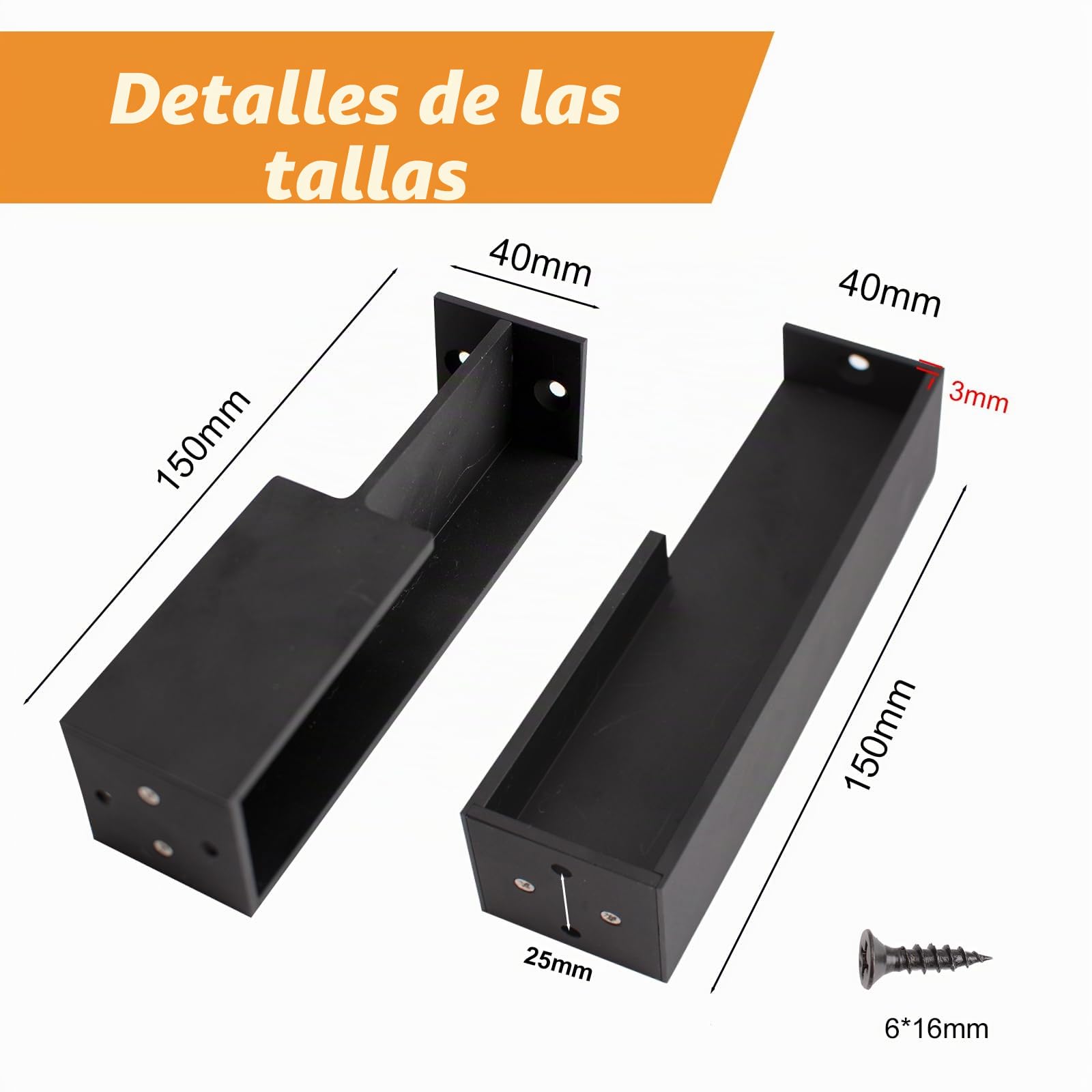 MOROBOR 1 manija de puerta de bolsillo, manija oculta para puerta de granero, manijas modernas de aleación de aluminio para puerta corredera de granero (negro)