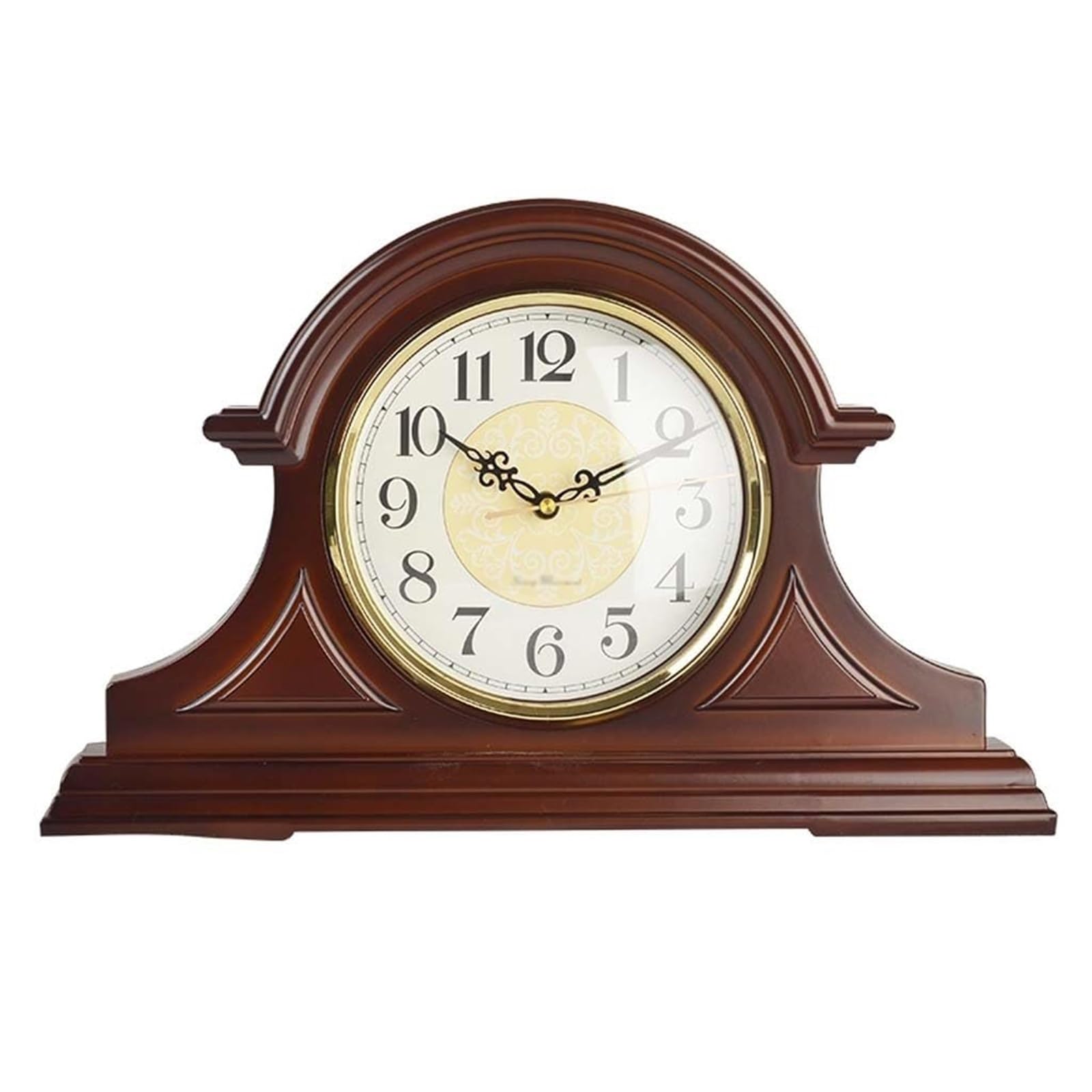 XYUERU Mantel Clock, Silent Mantle Clock Home Vintage Battery Operated Mantel Clocks for Living Room Decor 47×30 cm