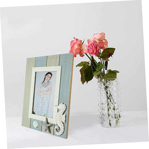 Miniatura 7 de PRETYZOOM 3pcs Ocean Style Photo Frame Rustic Picture Frame Display Stand for Pictures Minimalistic Decor Diy Picture Frame Home Decorations Desktop