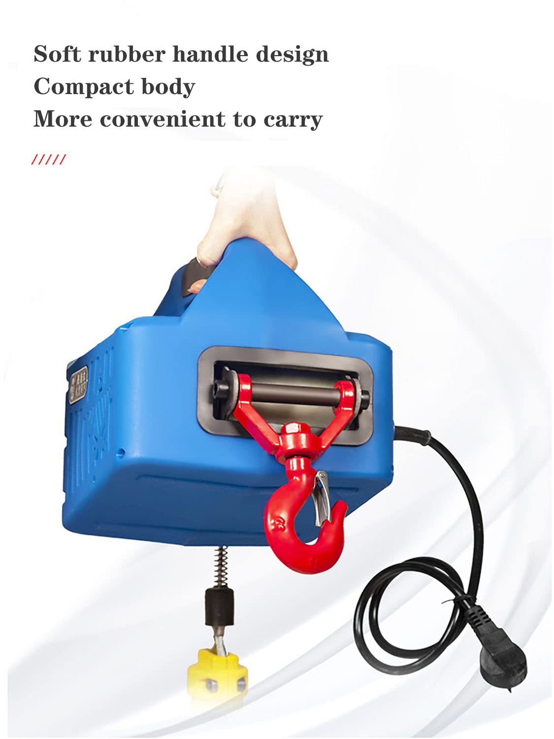 OTQEFTN 3 in 1 Portable Electric Winch Hand Traction Block with Wireless Remote Controller Electric Hoist Steel Wire Rope Lifting Hoist