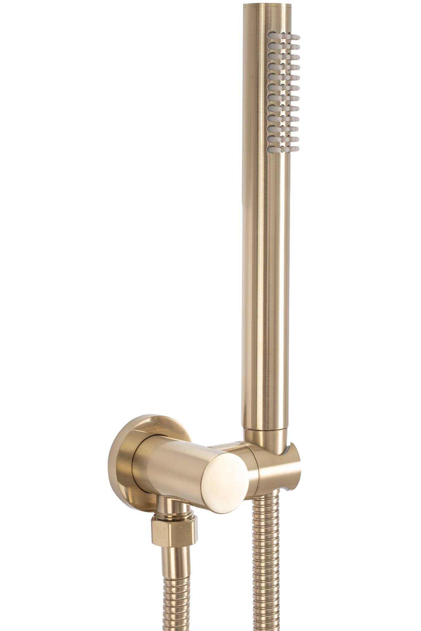 Rea Unterputz Duschsystem Lungo Gold Matt + BOX Duschset Duscharmatur mit Duschkopf und Kopfbrause aus Edelstahl Duschgarnitur für Badezimmer (Gebürstetes Gold)