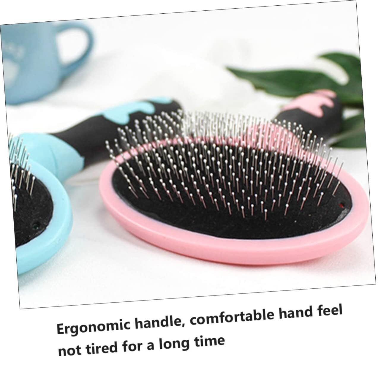POLGDW 2 szt. Pet Petg Cat Comb Brush Pet Comb Cat Hair Brush Pet Hair Dog Brush dla zwierząt domowych szczotka do masażu Grzebień do podszerstka dla kota Narzędzia kosmetyczne Szczotka parowa dla kot