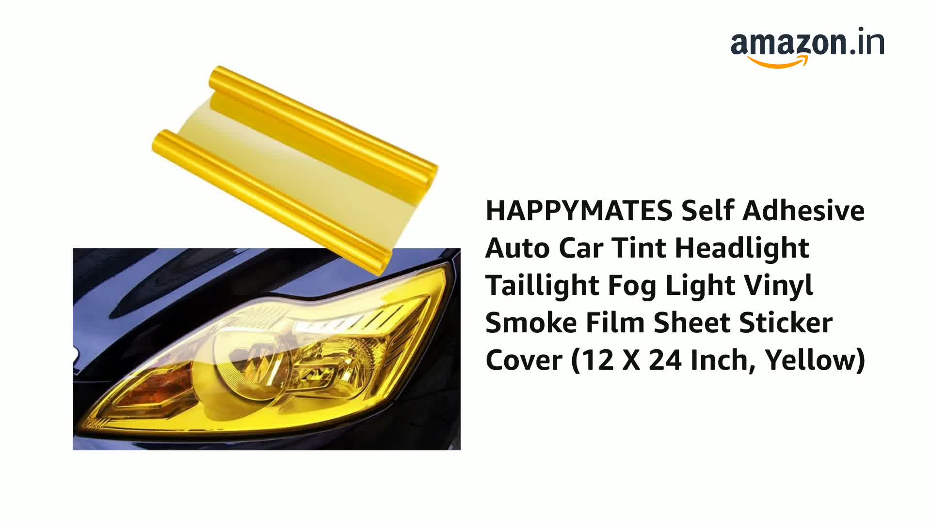 MLAHUIER Car Taillight Headlight Fog Light Light Self-Adhesive Tint Film, 12×48 - View #13