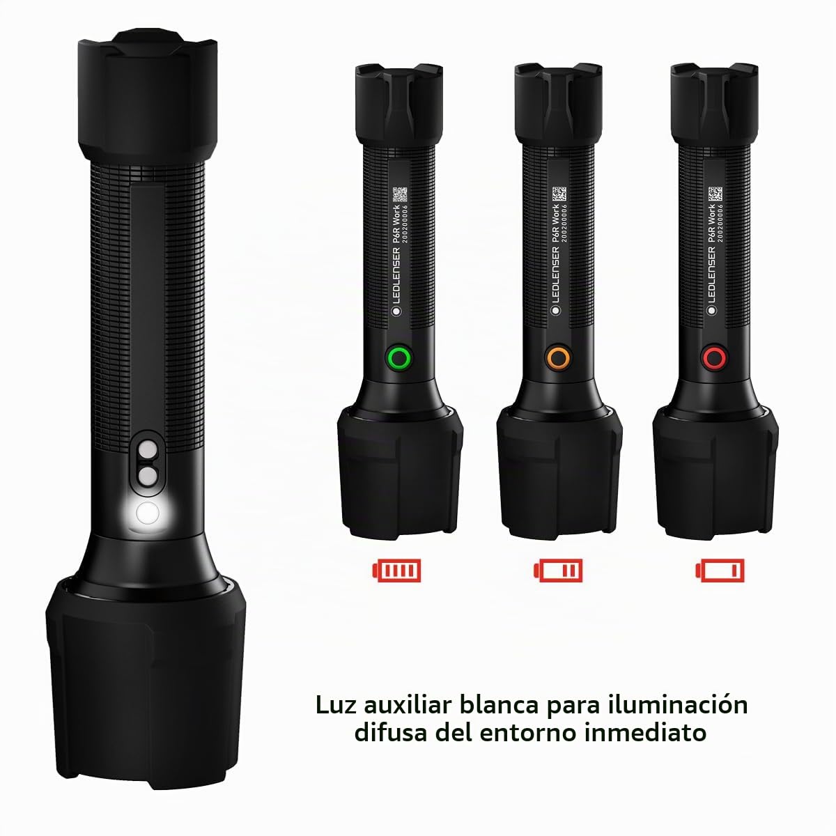 Ledlenser P6R Work Linterna Recargable, 850 lm, 230 m, Impermeable IP68 | Enfoque ajustable, 187g, hasta 45h de autonomía, protector de goma, CRI alto, ideal para obra y taller | 2020