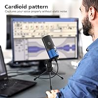 Vista 7 de FIFINE - Micrófono USB para computadora para grabar voz en off de videos de YouTube, voces para Mac y PC, micrófono de condensador con control