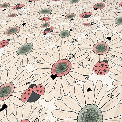 JumpOff Jo Baby Play Mat - Large Folding Foam Play Mat for Infants, Babies, Toddlers, Waterproof, Double-Sided (70\" x 59\") - Daisy Bug