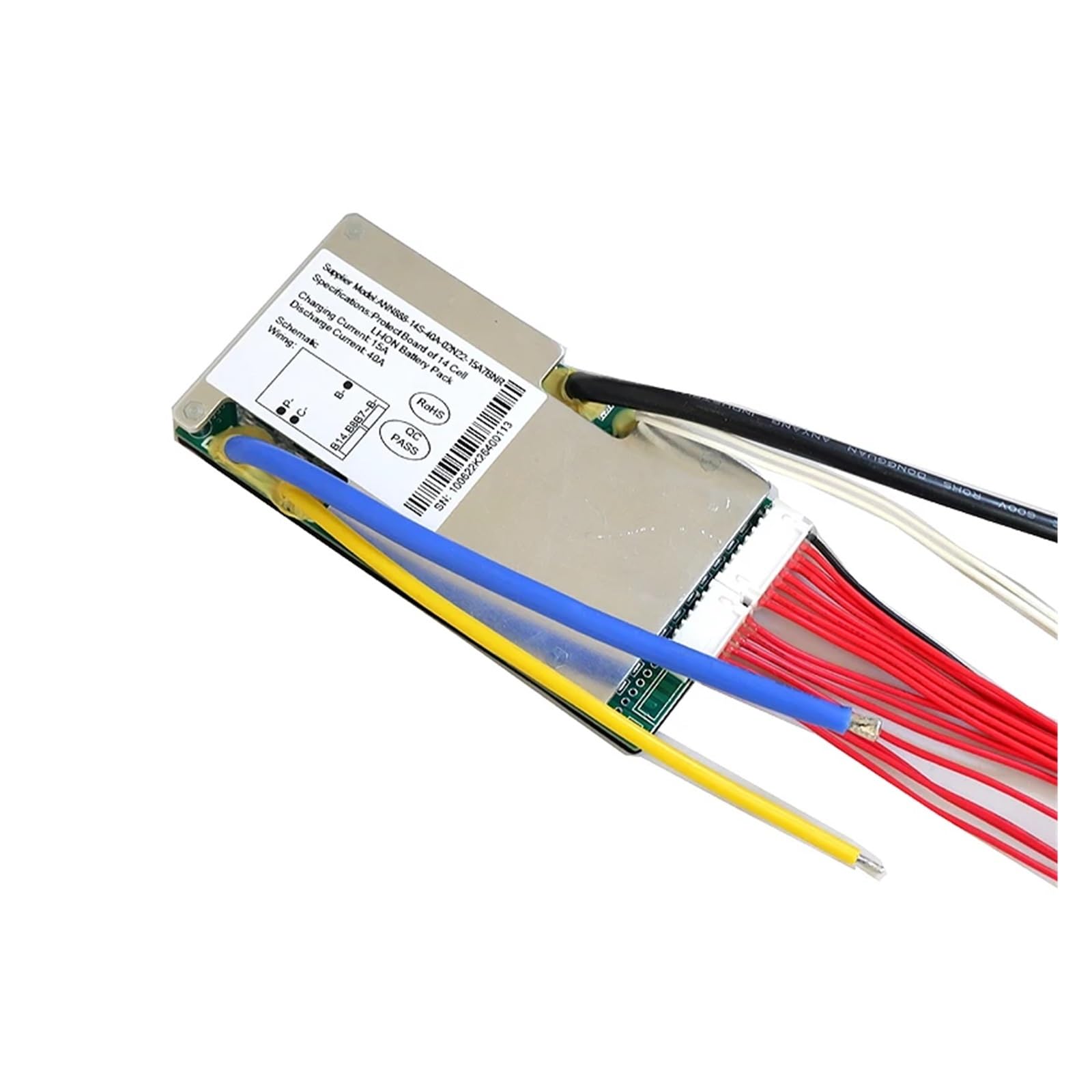 Płyta BMS, Bateria litowo-jonowa 14S 40A Bms, bateria litowa 51,8 V 40A chroni płytkę drukowaną za pomocą funkcji balansu