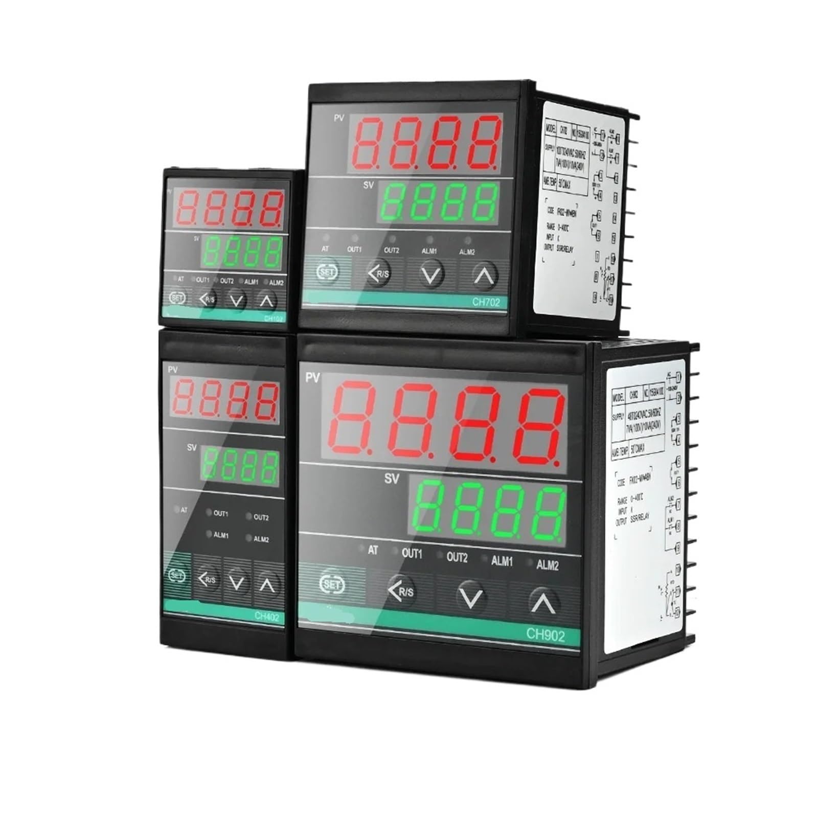 1 pz Doppio relè di uscita PID regolatore di temperatura display digitale termostato CH102 CH402 CH702 CH902 AC110V-240V 0-400℃(CH402)