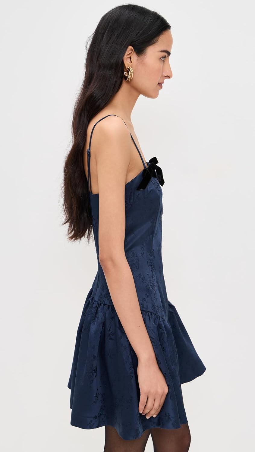 Another Girl Women's Jaquard Mini Dress with Velvet Bows - Image 4