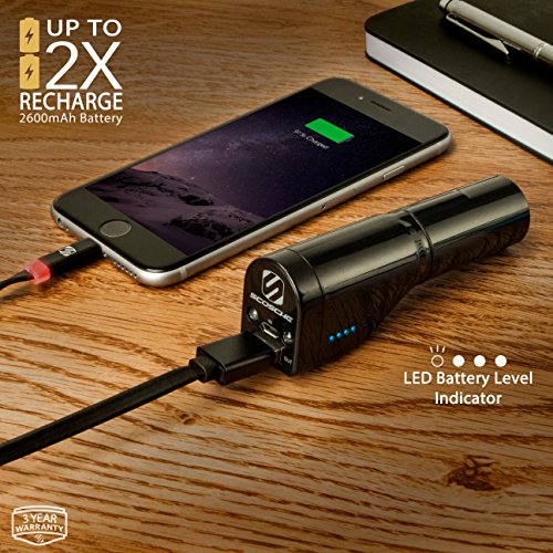 Scosche 2600 Pbc71R Gobat 3-In-1 12V Usb Car Charger Adapter With 2600 Mah Portable Battery Pack And Built-In Flashlight,Black #TOP2