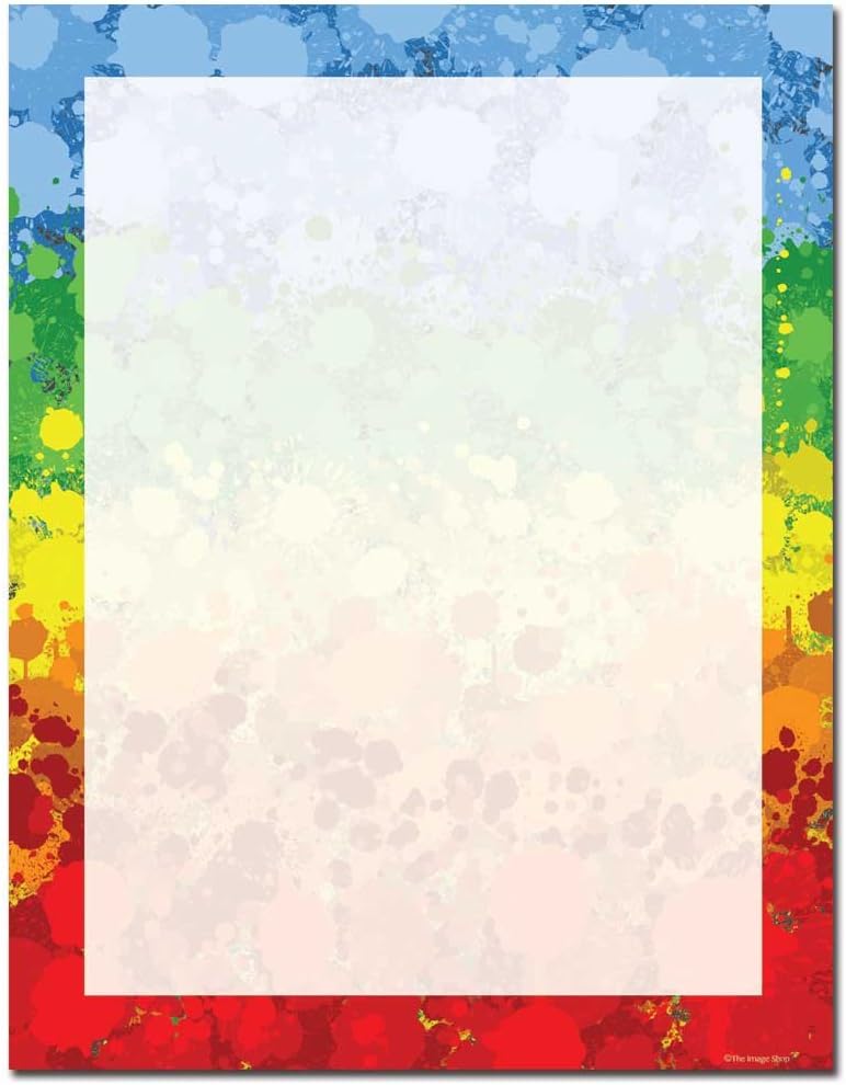 Paint Drops Letterhead Laser & Inkjet Printer Paper, 100 pack