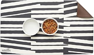 Sniffs Dog Feeding Mat for Food and Water Bowls, Waterproof, Protect Floors, Easy Clean Pet Food Mat, Large Dog & Cat Food Mat for Floors, Pets Accessories, 28