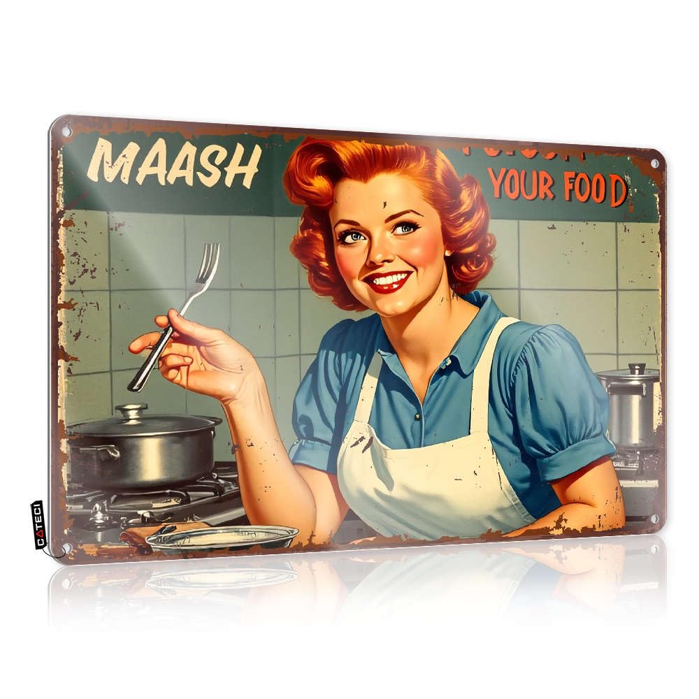 Fzfn Men's Colour Maash Your Food Grunge Cool Wall Decor | Room Decoration Vintage Style Nice Rooms Decoration Easy Hang(30X40cm)
